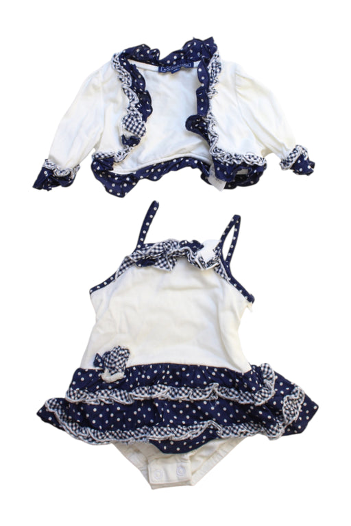A Navy Skirt Sets from Nicholas & Bears in size 0-3M for girl. (Front View)