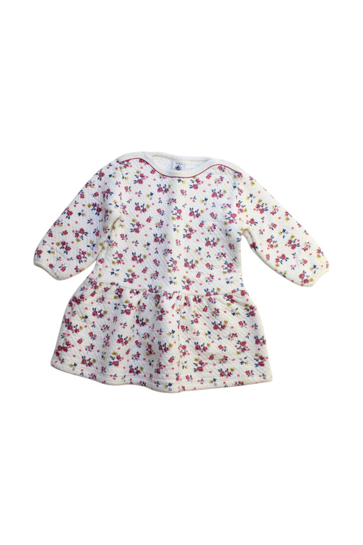 A White Long Sleeve Dresses from Petit Bateau in size 12-18M for girl. (Front View)