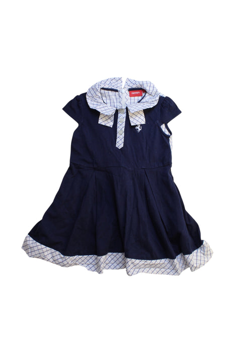 A Navy Short Sleeve Dresses from Ferrari in size 2T for girl. (Front View)