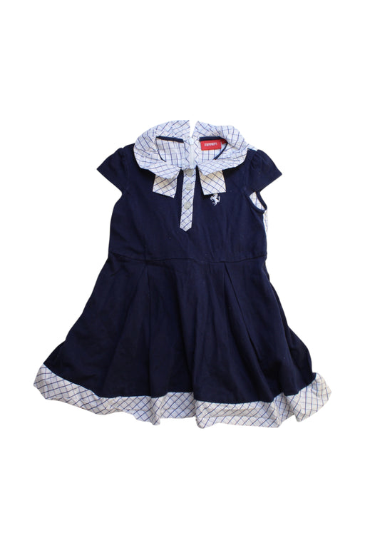 A Navy Short Sleeve Dresses from Ferrari in size 2T for girl. (Front View)
