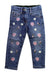 A Blue Jeans from Monnalisa in size 2T for girl. (Front View)