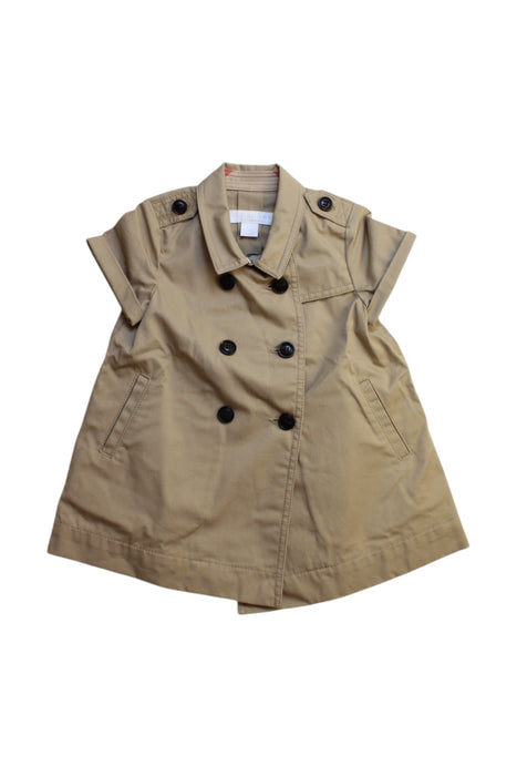 A Beige Coats from Burberry in size 3-6M for girl. (Front View)