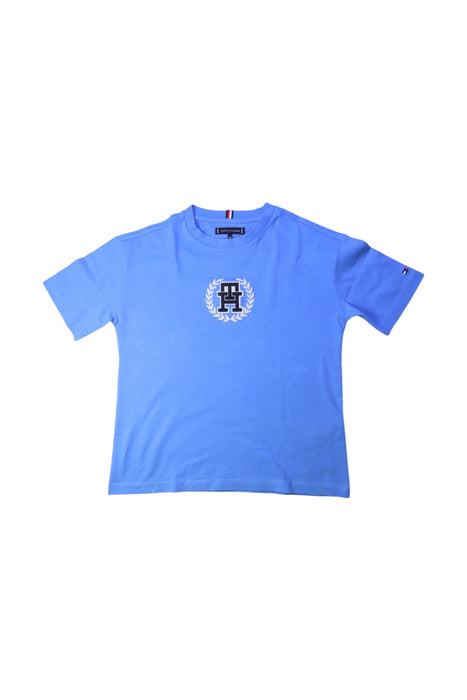 A Blue Short Sleeve T Shirts from Tommy Hilfiger in size 8Y for boy. (Front View)