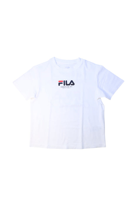 A White Short Sleeve T Shirts from Fila in size 7Y for boy. (Front View)