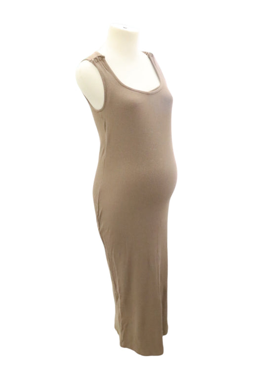 A Beige Sleeveless Dresses from Seraphine in size Maternity-M for maternity. (Front View)