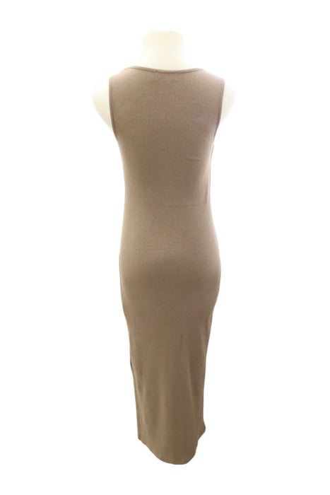 A Beige Sleeveless Dresses from Seraphine in size Maternity-M for maternity. (Back View)