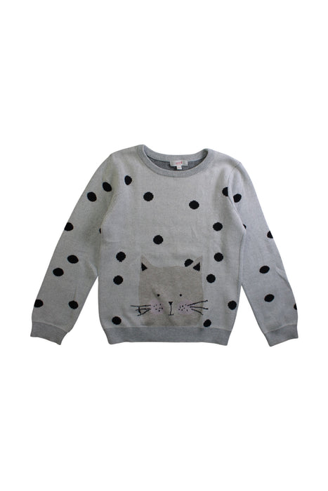 A Grey Crewneck Sweatshirts from Seed in size 6T for girl. (Front View)