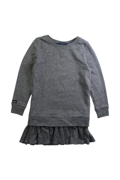A Grey Sweater Dresses from Polo Ralph Lauren in size 6T for girl. (Front View)