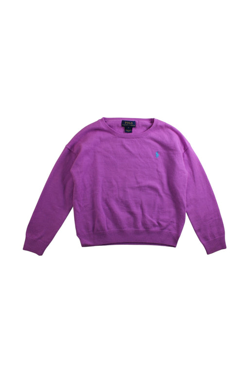 A Purple Knit Sweaters from Polo Ralph Lauren in size 6T for girl. (Front View)