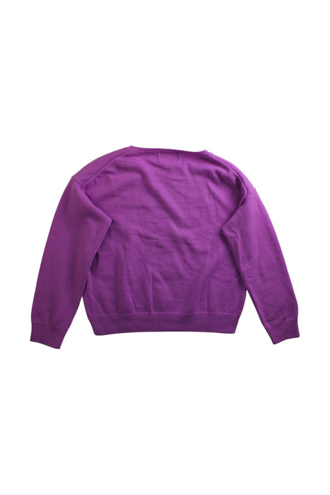 A Purple Knit Sweaters from Polo Ralph Lauren in size 6T for girl. (Back View)