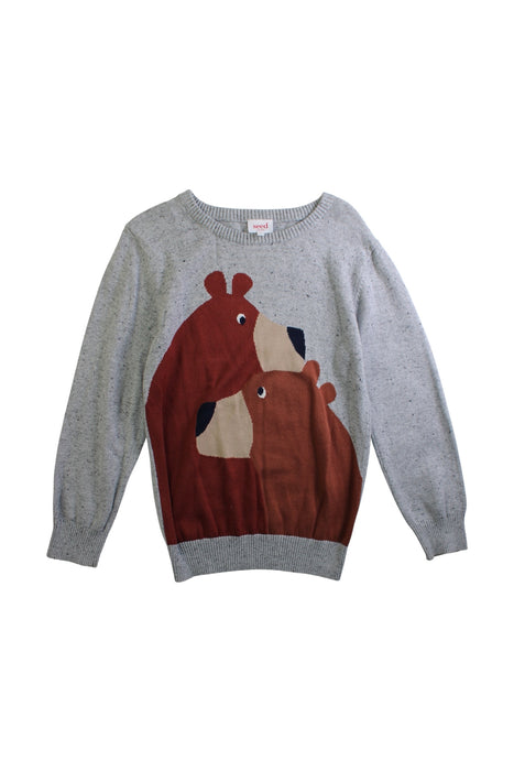 A Grey Knit Sweaters from Seed in size 8Y for boy. (Front View)