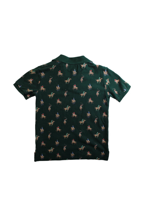 A Green Short Sleeve Polos from Polo Ralph Lauren in size 8Y for boy. (Back View)