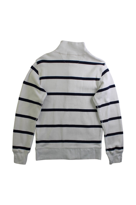 A White Zippered Sweatshirts from Polo Ralph Lauren in size 8Y for boy. (Back View)