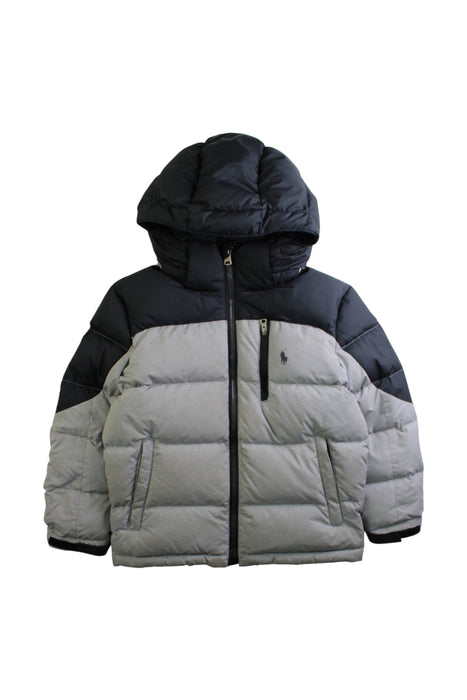 A Grey Puffer/Quilted Coats & Outerwear from Polo Ralph Lauren in size 6T for boy. (Front View)