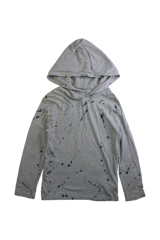 A Grey Hooded Sweatshirts from Polo Ralph Lauren in size 7Y for boy. (Front View)