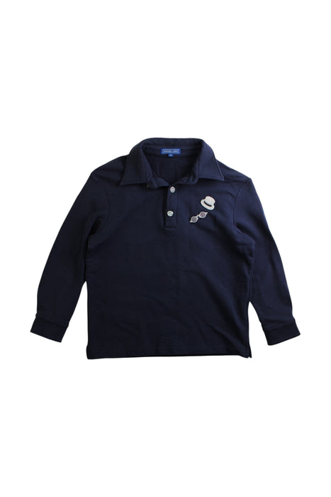 A Navy Long Sleeve Polos from Nicholas & Bears in size 6T for boy. (Front View)