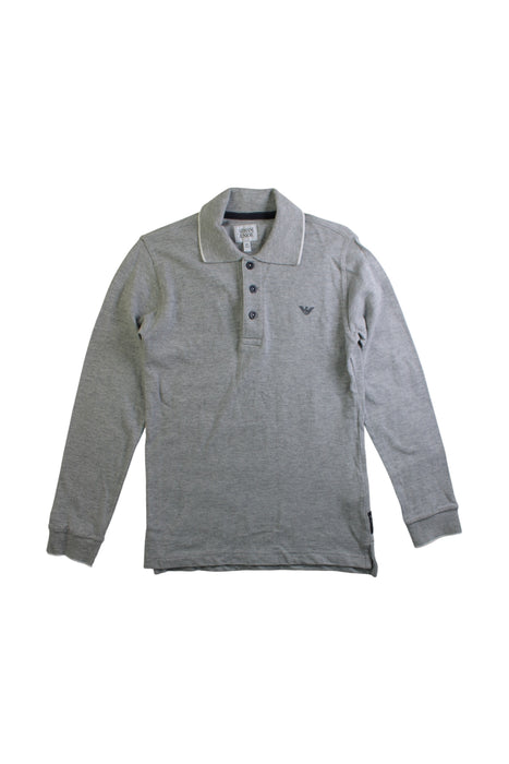 A Grey Long Sleeve Polos from Armani in size 8Y for boy. (Front View)