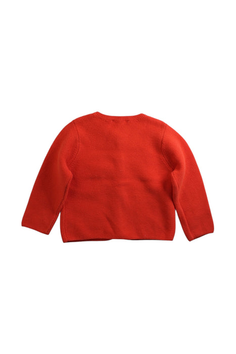 A Red Cardigans from Jacadi in size 6-12M for girl. (Back View)