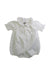 A White Short Sleeve Rompers from Bonton in size 6-12M for girl. (Front View)