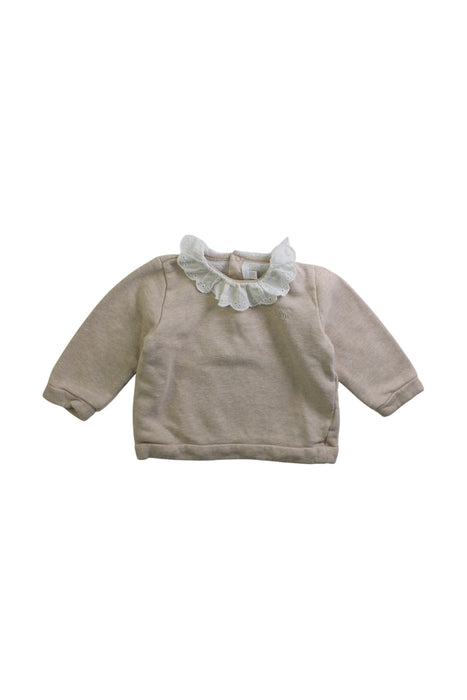 A Beige Crewneck Sweatshirts from Chloe in size 12-18M for girl. (Front View)
