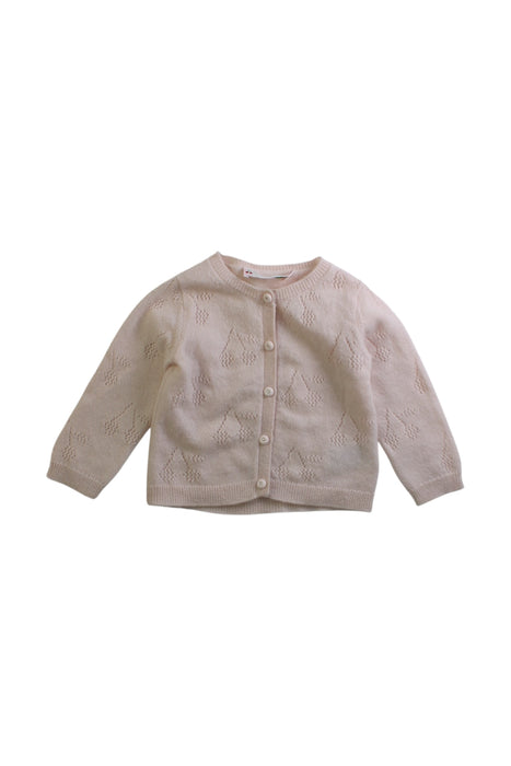 A Ivory Cardigans from Bonpoint in size 6-12M for girl. (Front View)