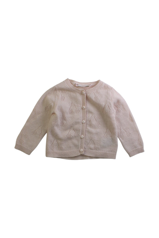 A Ivory Cardigans from Bonpoint in size 6-12M for girl. (Front View)