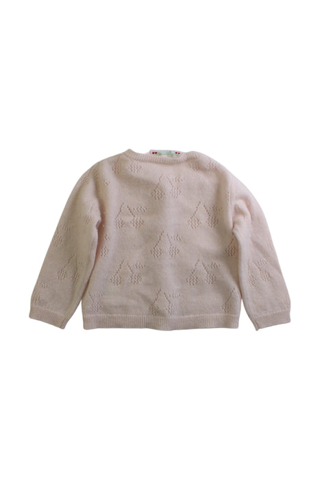 A Ivory Cardigans from Bonpoint in size 6-12M for girl. (Back View)