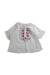 A White Short Sleeve Tops from Louis Louise in size 6-12M for girl. (Front View)
