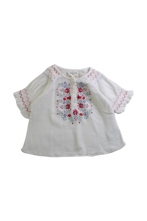 A White Short Sleeve Tops from Louis Louise in size 6-12M for girl. (Front View)