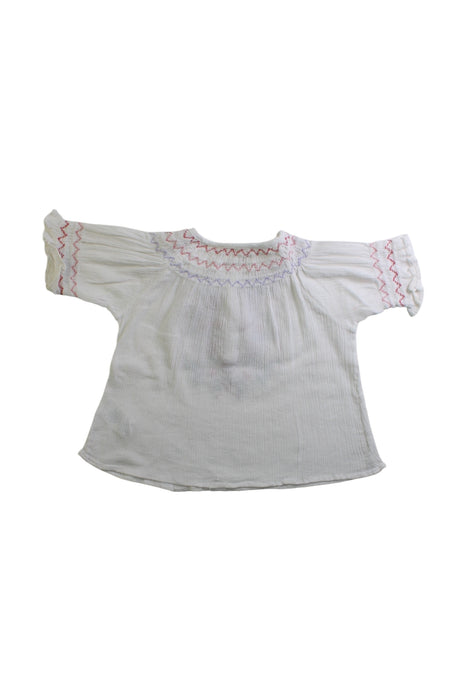A White Short Sleeve Tops from Louis Louise in size 6-12M for girl. (Back View)