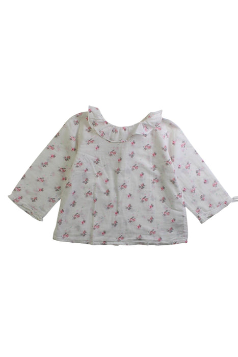 A White Long Sleeve Tops from Bonpoint in size 6-12M for girl. (Front View)