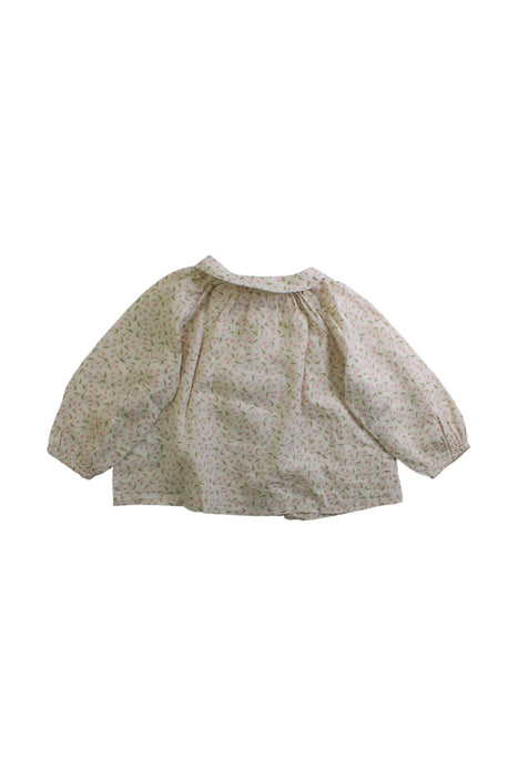 A Beige Long Sleeve Shirts from Bonpoint in size 12-18M for girl. (Back View)
