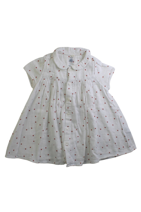 White Petit Bateau Short Sleeve Dress 12-18M — Retykle