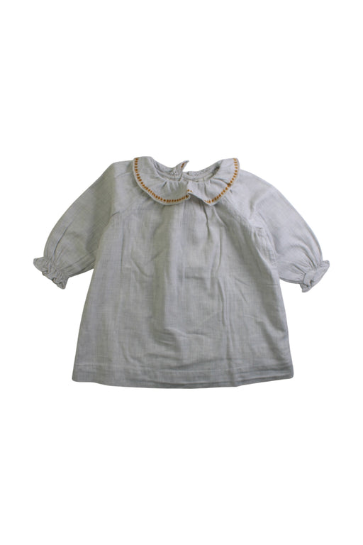 A Grey Long Sleeve Dresses from Bonpoint in size 6-12M for girl. (Front View)