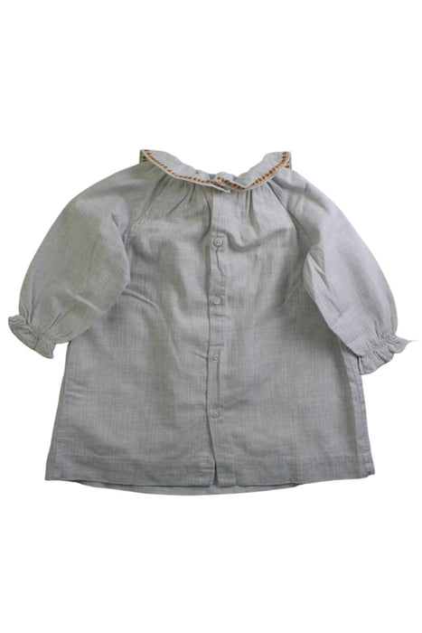 A Grey Long Sleeve Dresses from Bonpoint in size 6-12M for girl. (Back View)