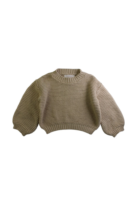 A Taupe Knit Sweaters from Illoura The Label in size 5T for girl. (Front View)