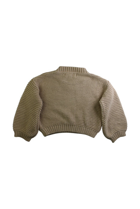 A Taupe Knit Sweaters from Illoura The Label in size 5T for girl. (Back View)