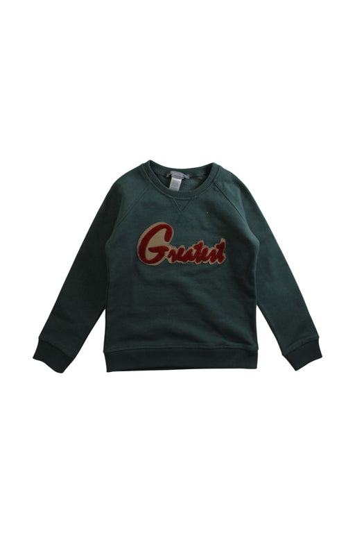 A Green Crewneck Sweatshirts from Bonpoint in size 5T for boy. (Front View)