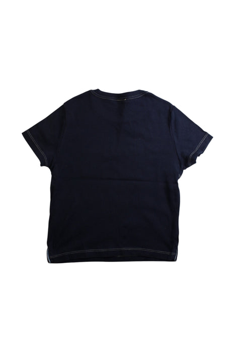 A Navy Short Sleeve T Shirts from Petit Bateau in size 6T for boy. (Back View)