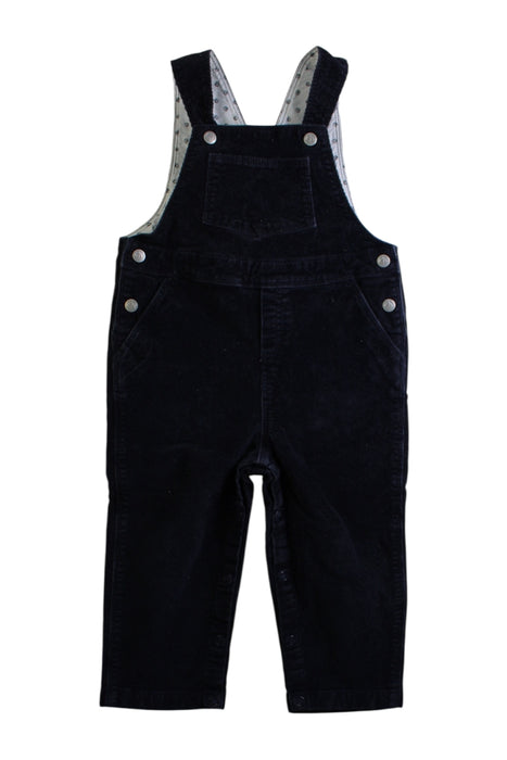 A Black Long Overalls from Petit Bateau in size 12-18M for boy. (Front View)