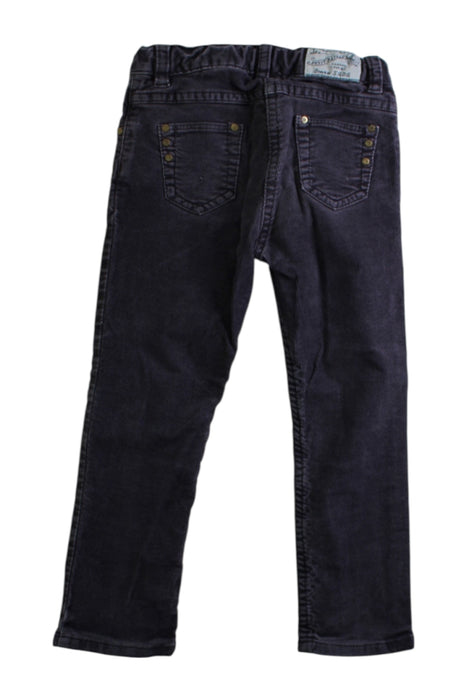 A Black Casual Pants from Petit Bateau in size 3T for boy. (Back View)