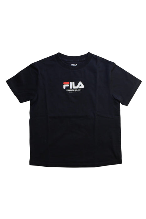 A Black Short Sleeve T Shirts from Fila in size 8Y for boy. (Front View)