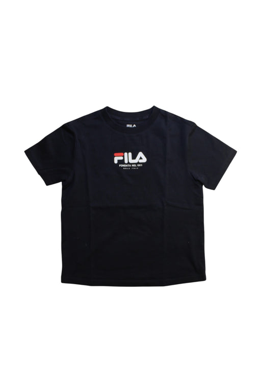 A Black Short Sleeve T Shirts from Fila in size 8Y for boy. (Front View)