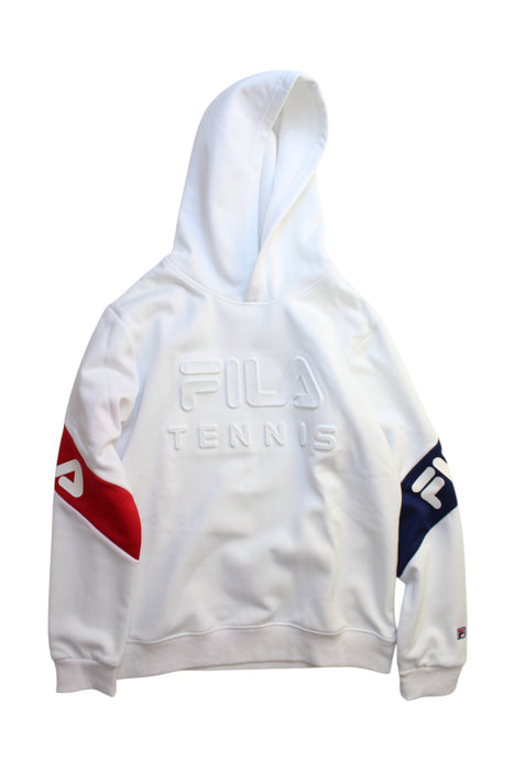 A White Hooded Sweatshirts from Fila in size 12Y for neutral. (Front View)