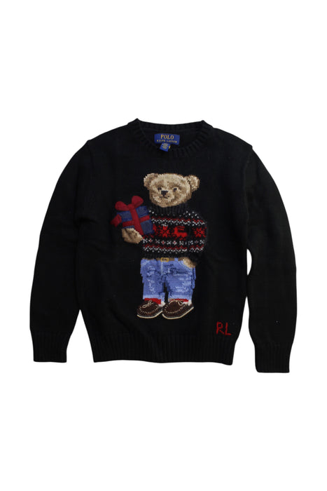 A Black Knit Sweaters from Polo Ralph Lauren in size 8Y for boy. (Front View)