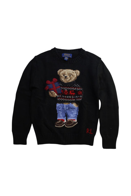 A Black Knit Sweaters from Polo Ralph Lauren in size 8Y for boy. (Front View)