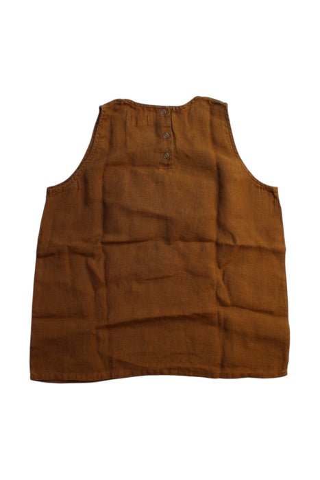 A Brown Sleeveless Tops from The Simple Folk in size 9Y for girl. (Back View)