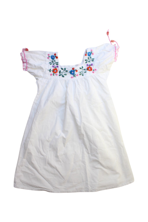 A White Short Sleeve Dresses from Kidsagogo in size 7Y for girl. (Front View)