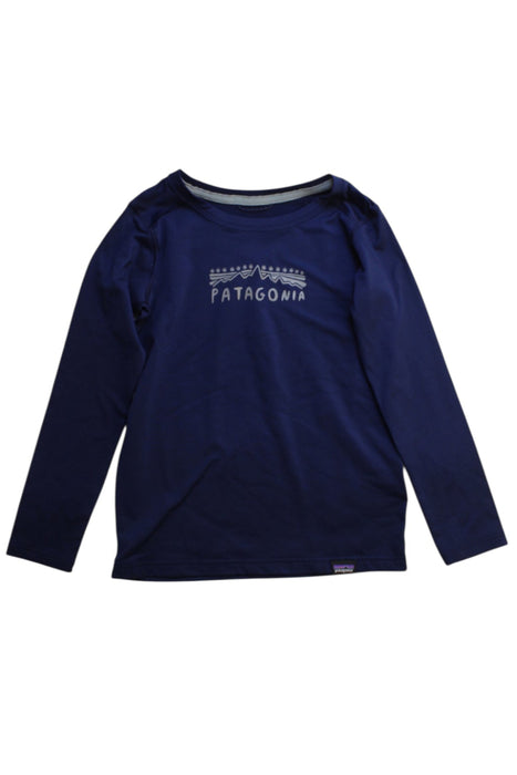 A Navy Rash Guards from Patagonia in size 5T for boy. (Front View)