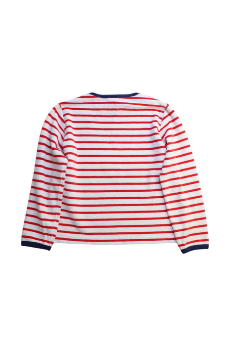 A Red Long Sleeve Tops from Petit Bateau in size 8Y for boy. (Back View)